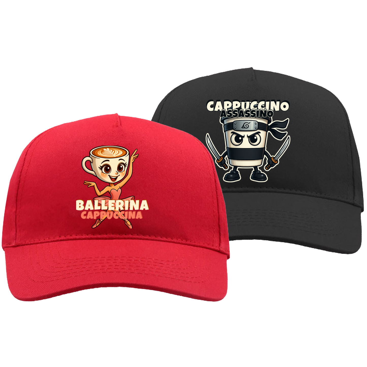 Couple Hat Set - Cappuccino Brainrots Italian
