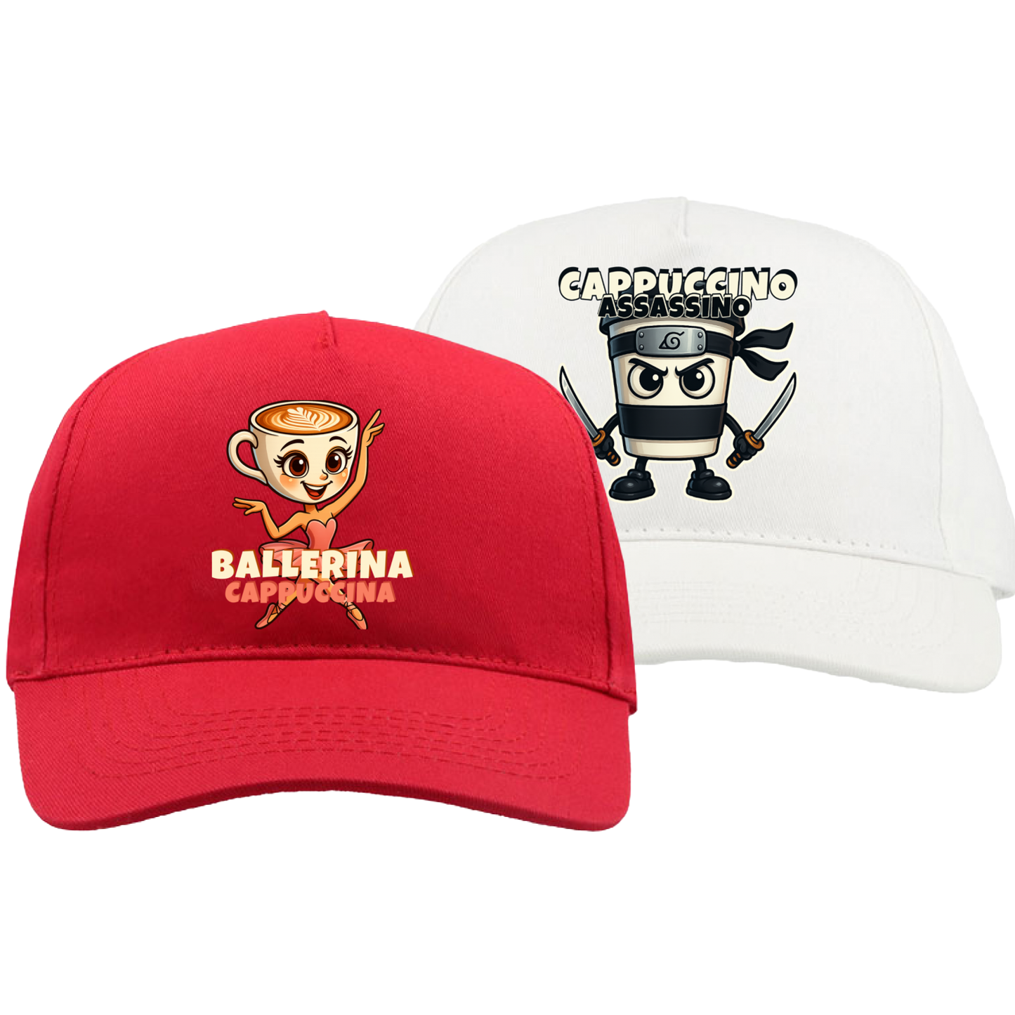 Couple Hat Set - Cappuccino Brainrots Italian